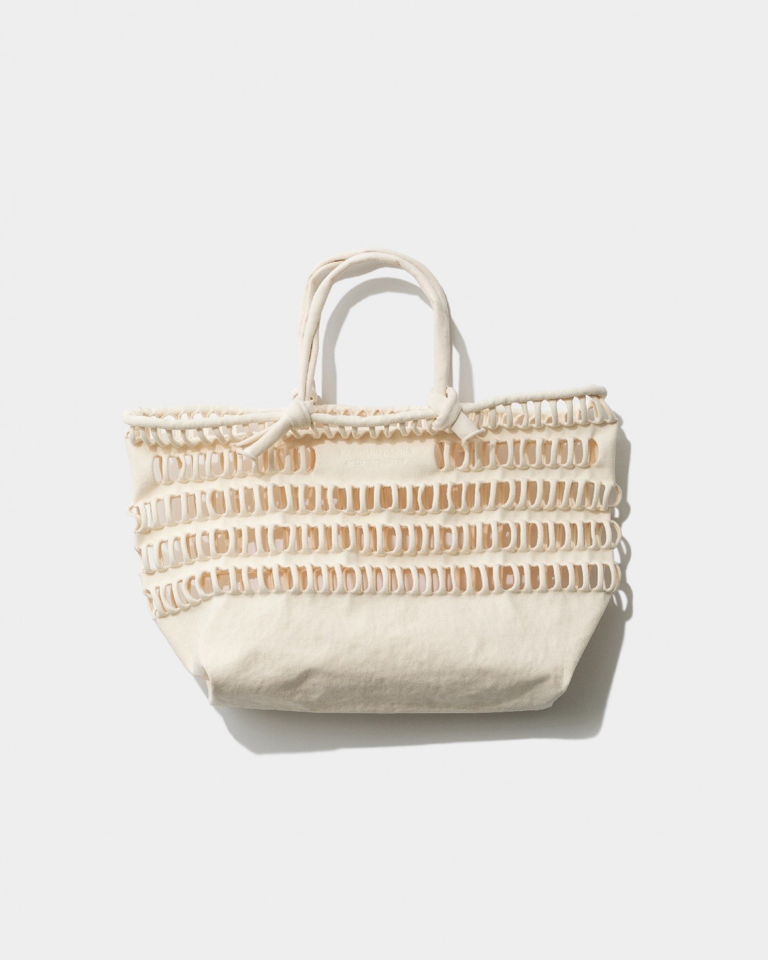 【ビューティフル ピープル/beautiful people】のkonbu knit shopping busket bag XL インテリア・キッズ・メンズ・レディースファッション・服の通販 founy(ファニー) 　ファッション　Fashion　レディースファッション　Fashion for Women　トップス・カットソー　Cut & Sew Tops　ニット　Knit Tops & Sweaters　スリット　Slit, Slit Detail　ホールガーメント　WholeGarment, Seamless Knit　ecru|ID: prp329100004615695 ipo3291000000033056637