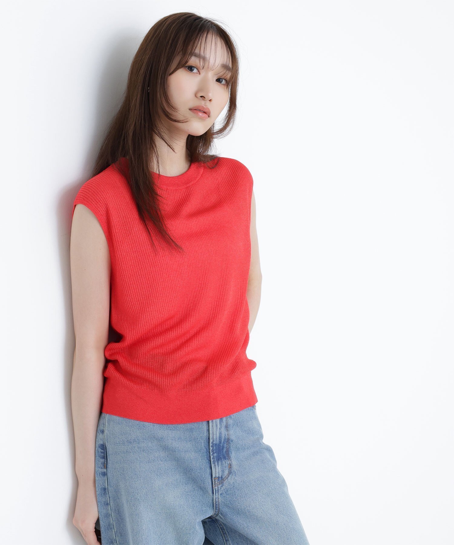 【ナチュラル ビューティー ベーシック/NATURAL BEAUTY BASIC】のシアーリブニット インテリア・キッズ・メンズ・レディースファッション・服の通販 founy(ファニー) 　雑誌掲載アイテム　Magazine Picks & Fashion Features　ファッション雑誌　Fashion Magazines　オッジ　Oggi　ファッション　Fashion　レディースファッション　Fashion for Women　トップス・カットソー　Cut & Sew Tops　ニット　Knit Tops & Sweaters　おすすめ　Recommended / Our Picks　インナー　Innerwear　シアー　Sheer, See-Through　シンプル　Simple, Minimal　リブニット　Rib Knit, Ribbed Knit　雑誌　Magazine, Fashion Magazine　レッド|ID: prp329100004615698 ipo3291000000033547850