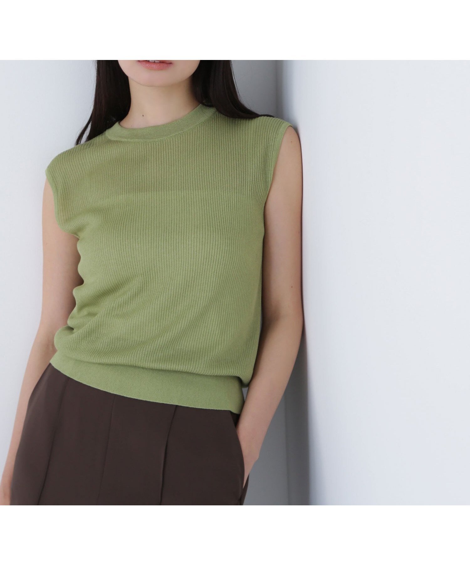 【ナチュラル ビューティー ベーシック/NATURAL BEAUTY BASIC】のシアーリブニット インテリア・キッズ・メンズ・レディースファッション・服の通販 founy(ファニー) 　雑誌掲載アイテム　Magazine Picks & Fashion Features　ファッション雑誌　Fashion Magazines　オッジ　Oggi　ファッション　Fashion　レディースファッション　Fashion for Women　トップス・カットソー　Cut & Sew Tops　ニット　Knit Tops & Sweaters　おすすめ　Recommended / Our Picks　インナー　Innerwear　シアー　Sheer, See-Through　シンプル　Simple, Minimal　リブニット　Rib Knit, Ribbed Knit　雑誌　Magazine, Fashion Magazine　グリーン|ID: prp329100004615698 ipo3291000000033547853
