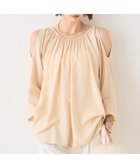 【ルージュヴィフラクレ/Rouge vif la cle】の【一部店舗限定】オープンショルダーブラウス 人気、トレンドファッション・服の通販 founy(ファニー) ファッション Fashion レディースファッション Fashion for Women トップス・カットソー Cut & Sew Tops シャツ・ブラウス・オフィスカジュアル Elegant Blouses & Button-Ups デニム Denim, Jeans Material thumbnail ベージュ|ID: prp329100004615701 ipo3291000000033056724