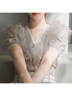【スナイデル/SNIDEL】のチュールフリルニットプルオーバー GRY[006]|ID:prp329100004615726