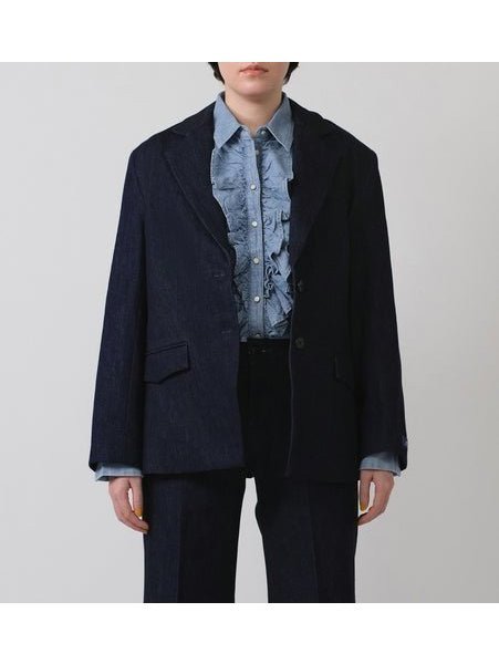 【リーバイス/Levis】のBLUETAB(TM) リラックスブレザージャケット インテリア・キッズ・メンズ・レディースファッション・服の通販 founy(ファニー) 　ファッション　Fashion　レディースファッション　Fashion for Women　アウター　Coat / Outerwear Collection　レディースジャケット・軽アウター　Jackets　コレクション　Collection, Seasonal Line　デニム　Denim, Jeans Material　プレミアム　Premium, High-End　モダン　Modern, Contemporary　ワーク　Workwear, Utility Style　夏　Summer　春　Spring　S/S・春夏　SS, Spring/Summer, Warm Season　Medium Indigo - Flat Finish|ID: prp329100004615788 ipo3291000000033207129