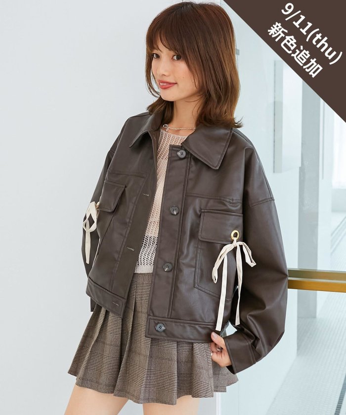 【マジェスティック レゴン/MAJESTIC LEGON】の2wayリボンステンカラーブルゾン インテリア・キッズ・メンズ・レディースファッション・服の通販 founy(ファニー) https://founy.com/ ファッション Fashion レディースファッション Fashion for Women アウター Coat / Outerwear Collection ブルゾンジャケット・スポーティアウター Blouson Jackets ダウン Down, Puffer トレンド Trend, Trending Now ブルゾン Blouson, Bomber Jacket リボン Ribbon, Bow 再入荷 Restock / Back in Stock おすすめ Recommended / Our Picks |ID: prp329100004615799 ipo3291000000033877558