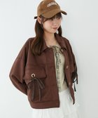 【マジェスティック レゴン/MAJESTIC LEGON】の2wayリボンステンカラーブルゾン ブラウン|ID: prp329100004615799 ipo3291000000033877561