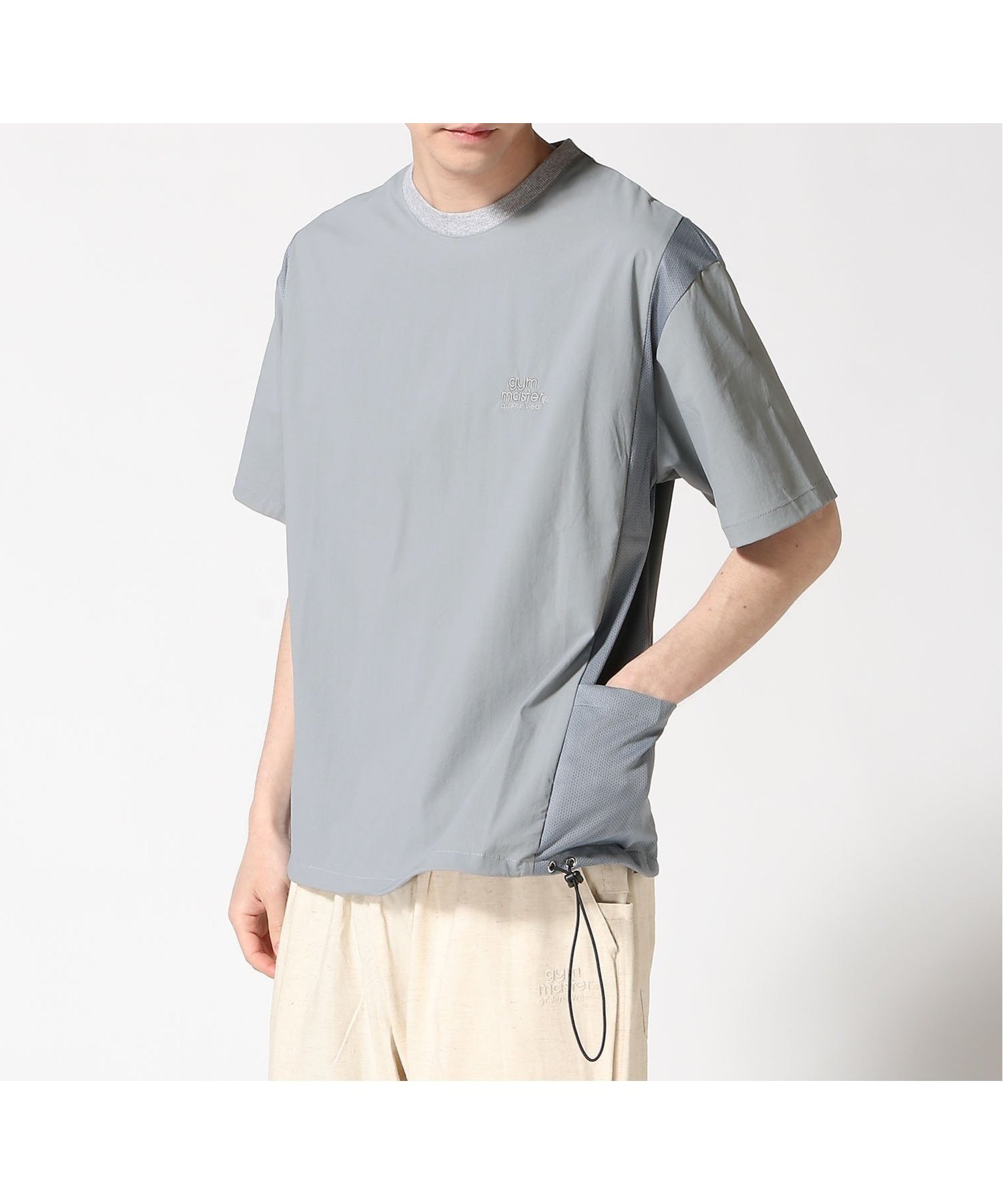 【ジムマスター/gym master / MEN】のgym master/マイクロリップメッシュ切り替えTee インテリア・キッズ・メンズ・レディースファッション・服の通販 founy(ファニー) 　ファッション　Fashion　メンズファッション　Fashion for Men　アウトドア　Outdoor Clothing　ショルダー　Shoulder, Shoulder Strap　ベーシック　Basic, Essential　ミックス　Mix, Mixed Style　メッシュ　Mesh, Net Fabric　グレー|ID: prp329100004615830 ipo3291000000033293107