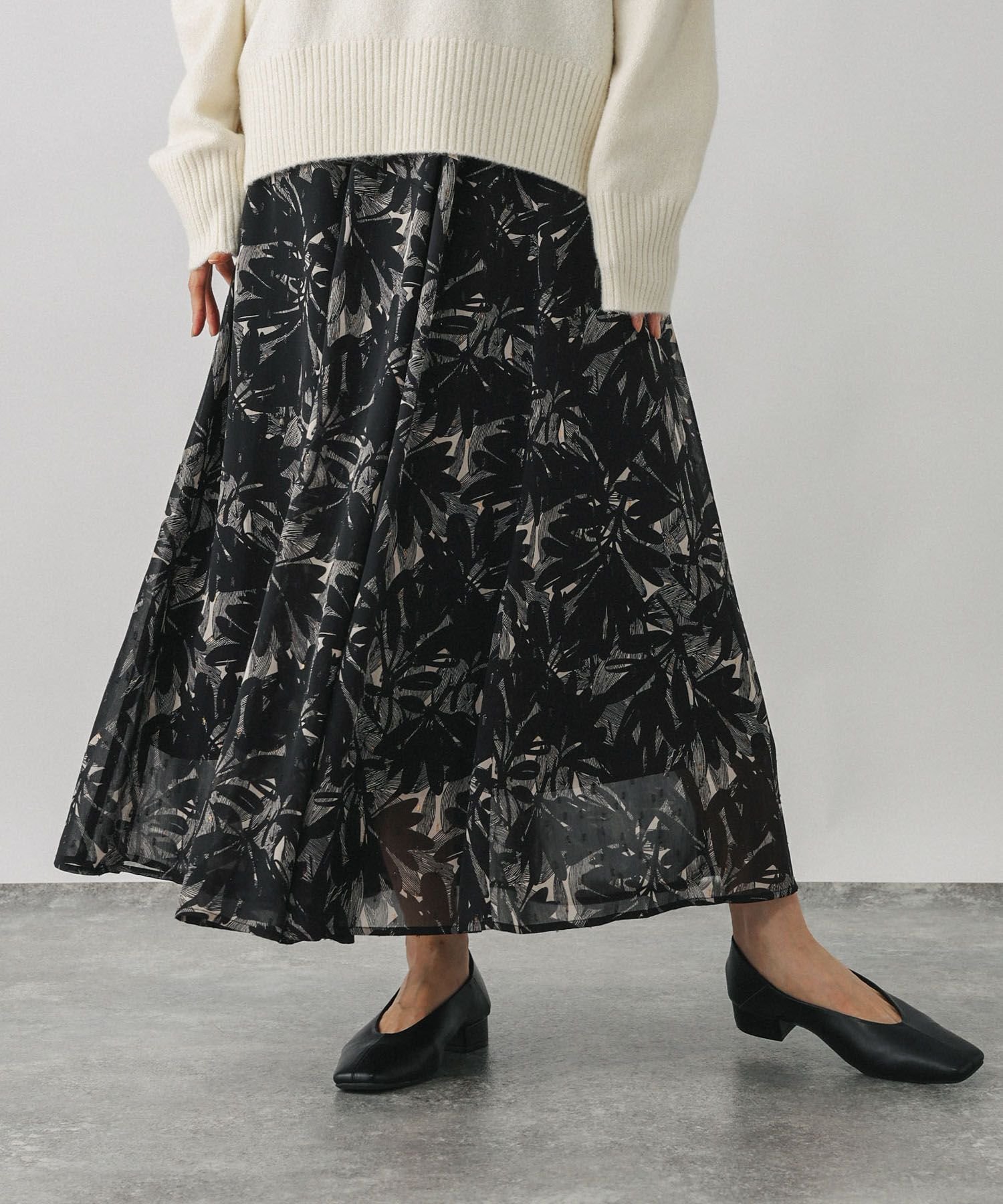 【グローバルワーク/GLOBAL WORK】のエアリーリラックスフレアスカート/575243 インテリア・キッズ・メンズ・レディースファッション・服の通販 founy(ファニー) ファッション Fashion レディースファッション Fashion for Women スカート Skirts Aライン・フレアスカート A-Line & Flared Skirts おすすめ Recommended / Our Picks ジャケット Jacket, Outerwear ストライプ Stripe, Striped Pattern ドット Polka Dot, Dot Pattern フレア Flare, Flared 楽ちん Easy Fit, Comfortable 秋 Autumn ブラックボタニカル10|ID: prp329100004615905 ipo3291000000034528676