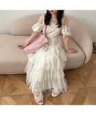 【マジェスティック レゴン/MAJESTIC LEGON】のスイートチュールティアードワンピース 人気、トレンドファッション・服の通販 founy(ファニー) ファッション Fashion レディースファッション Fashion for Women ワンピース Dresses アシンメトリー Asymmetrical Style シャーリング Shirring, Ruched チュール Tulip, Tulip Motif ドット Polka Dot, Dot Pattern フィット Fit, Slim Fit フェミニン Feminine, Girly thumbnail ベージュ柄|ID: prp329100004616230 ipo3291000000033427326