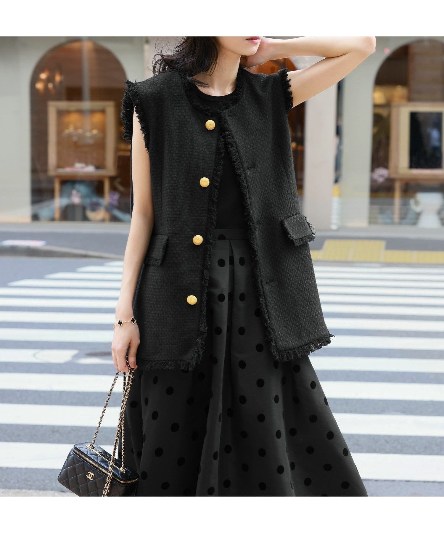 【ガール/GIRL】のツイードフリンジベスト 人気、トレンドファッション・服の通販 founy(ファニー) 　ファッション　Fashion　レディースファッション　Fashion for Women　アウター　Coat / Outerwear Collection　トップス・カットソー　Cut & Sew Tops　ベスト&ジレ / 重ね着スタイル　Vests & Gilets　おすすめ　Recommended / Our Picks　ダウン　Down, Puffer　ツイード　Twill, Twill Weave　デニム　Denim, Jeans Material　トレンド　Trend, Trending Now　フリンジ　Fringe, Tassel　エレガント 上品　Elegant　今季　This Season, Current Season　無地　Plain, Solid Color　 other-1|ID: prp329100004616244 ipo3291000000033064295