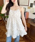 【モーメントプラス/moment+ / MEN】のコットンレースフリルティアードキャミワンピース ホワイト系その他|ID: prp329100004616356 ipo3291000000033546206