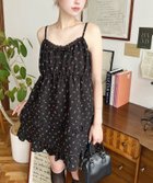 【モーメントプラス/moment+ / MEN】のコットンレースフリルティアードキャミワンピース ブラック系その他|ID: prp329100004616356 ipo3291000000033546210