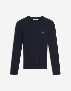 【メゾン キツネ/MAISON KITSUNE】のMaison Kitsune/BABY FOX PATCH FINE RIBBED JUMPER 人気、トレンドファッション・服の通販 founy(ファニー) ファッション Fashion レディースファッション Fashion for Women パッチ Patch, Appliqué フィット Fit, Slim Fit 夏 Summer S/S・春夏 SS, Spring/Summer, Warm Season 長袖 Long Sleeve, Full Sleeve |ID:prp329100004616463
