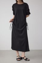 【アズール バイ マウジー/AZUL by moussy】のサイドシャーリングワンピース 人気、トレンドファッション・服の通販 founy(ファニー) ファッション Fashion レディースファッション Fashion for Women ワンピース Dresses おすすめ Recommended / Our Picks アクセサリー Fashion Accessories ギャザー Gathered, Ruffled サンダル Sandals, Summer Shoes シャーリング Shirring, Ruched スニーカー Sneakers, Trainers スリーブ Sleeve, Long Sleeve / Short Sleeve フィット Fit, Slim Fit thumbnail BLK|ID: prp329100004616583 ipo3291000000033260775