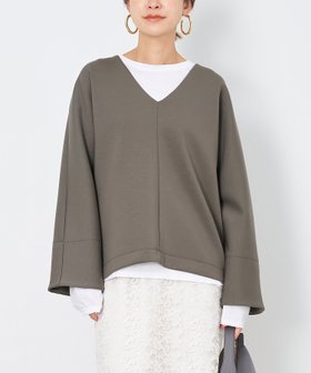 【マイカ ディール/MICA & DEAL】のVネックダンボールプルオーバー 人気、トレンドファッション・服の通販 founy(ファニー) ファッション Fashion レディースファッション Fashion for Women トップス・カットソー Cut & Sew Tops カジュアルプルオーバー・ニットトップス Pullovers & Knit Tops / Casual Pullovers Vネックトップス V-Neck Tops / V-Cut Neckline Shirts ストレッチ Stretch, Stretchy Fabric スリーブ Sleeve, Long Sleeve / Short Sleeve トレンド Trend, Trending Now |ID:prp329100004616718