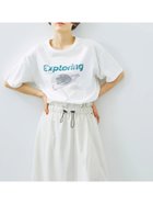 【サマンサモスモス/Samansa Mos2】の接触冷感 スペースモチーフプリントTシャツ 人気、トレンドファッション・服の通販 founy(ファニー) ファッション Fashion レディースファッション Fashion for Women トップス・カットソー Cut & Sew Tops シャツ・ブラウス・オフィスカジュアル Elegant Blouses & Button-Ups ロングTシャツ・Tシャツ Longline T-Shirts & Tees プリント Print, Printed Pattern モチーフ Motif, Design Theme ヴィンテージ Vintage Style thumbnail オフホワイト|ID: prp329100004616736 ipo3291000000033545229