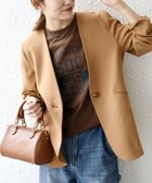 【シップス フォー ウィメン/SHIPS】のSHIPS any 洗濯機可能 ウーステッド Vネック ノーカラー ジャケット キャメル|ID: prp329100004617035 ipo3291000000034537557