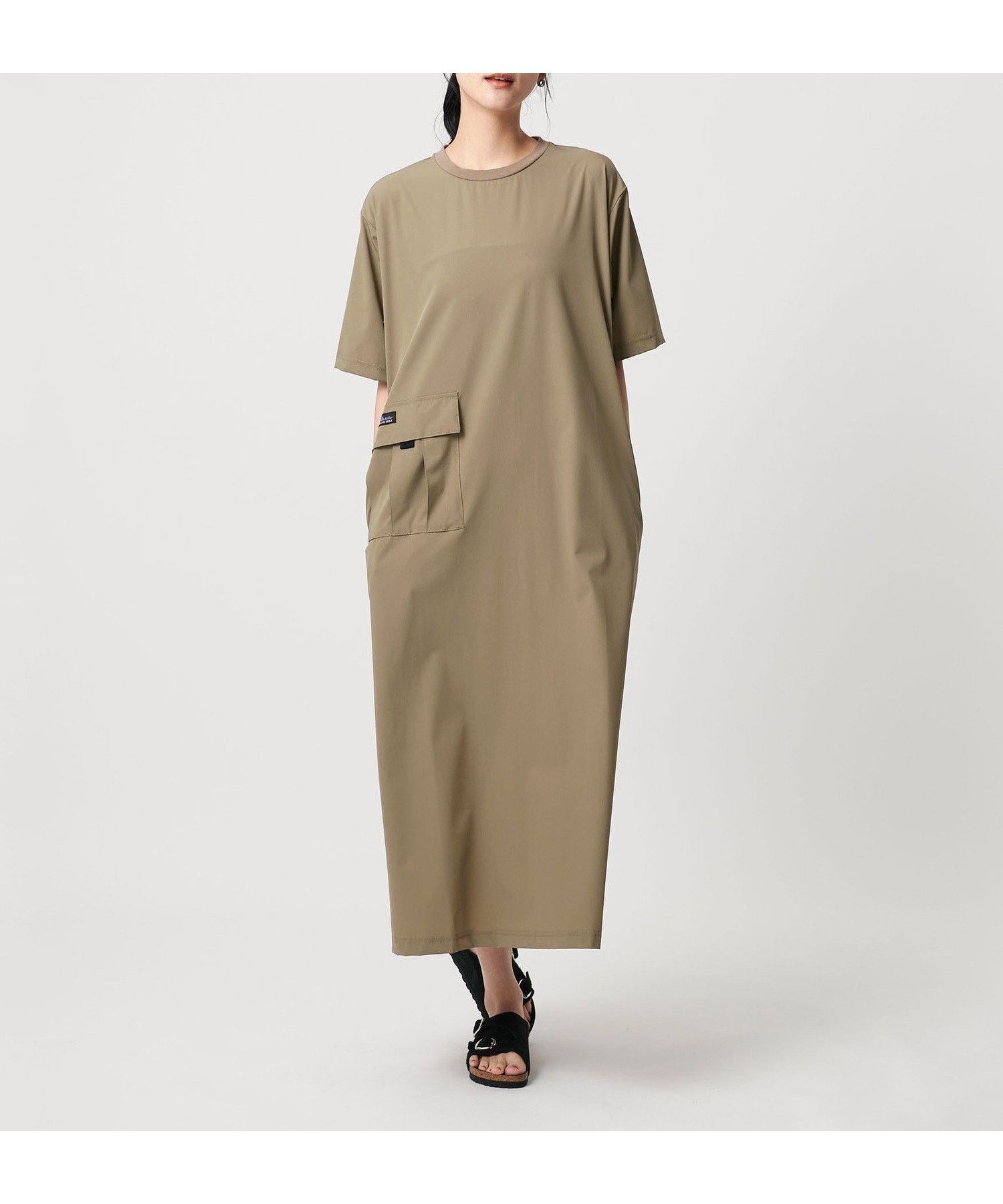 【ビューティ&ユース ユナイテッドアローズ/BEAUTY&YOUTH / UNITED ARROWS】の【別注】 THOUSAND MILE ハーフスリーブワンピース UVカット/はっ水 インテリア・キッズ・メンズ・レディースファッション・服の通販 founy(ファニー) 　ファッション　Fashion　レディースファッション　Fashion for Women　ワンピース　Dresses　カリフォルニア　California, Cali Style　サマー　Summer, Summer Style　サンダル　Sandals, Summer Shoes　スウェット / スエット　Sweatshirt, Sweatwear　ストレッチ　Stretch, Stretchy Fabric　スニーカー　Sneakers, Trainers　スポーツ　Sports, Activewear　スリーブ　Sleeve, Long Sleeve / Short Sleeve　定番　Standard, Basic Item　人気　Popular, Best Seller　ハーフ　Half, Half-Length　別注　Limited Edition, Custom Order　半袖　Short Sleeve, Half Sleeve　ロング　Long, Long-Length　おすすめ　Recommended / Our Picks　BEIGE|ID: prp329100004617043 ipo3291000000033444480