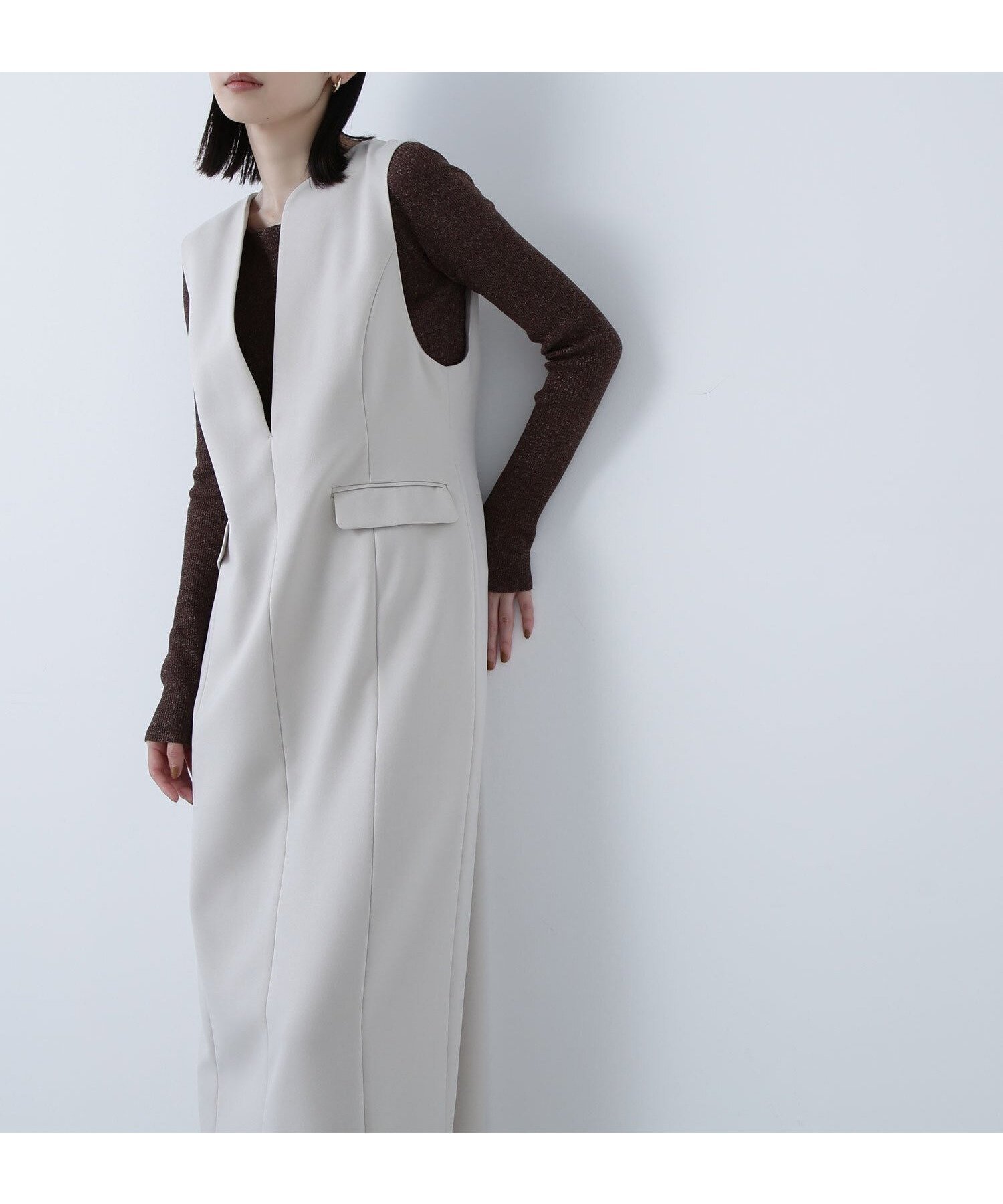 【ナチュラル ビューティー ベーシック/NATURAL BEAUTY BASIC】のウーリッシュカルゼシリーズ ジャンパースカート インテリア・キッズ・メンズ・レディースファッション・服の通販 founy(ファニー) 　ファッション　Fashion　レディースファッション　Fashion for Women　スカート　Skirts　インナー　Innerwear　キャミソール　Camisole, Spaghetti Strap Top　スタイリッシュ　Stylish, Fashionable　フレア　Flare, Flared　リボン　Ribbon, Bow　ロング　Long, Long-Length　洗える　Machine Washable　秋　Autumn　ベージュ|ID: prp329100004617093 ipo3291000000033586840