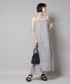 【ナノ ユニバース/nano universe】のフリンジシフォンキャミソールワンピース(セットアップ可) グレー|ID:prp329100004617101