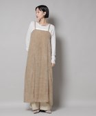 【ナノ ユニバース/nano universe】のフリンジシフォンキャミソールワンピース(セットアップ可) ベージュ|ID:prp329100004617101