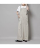 【ナノ ユニバース/nano universe】のギャザーデザインサロペットパンツ ライトベージュ1|ID:prp329100004617105