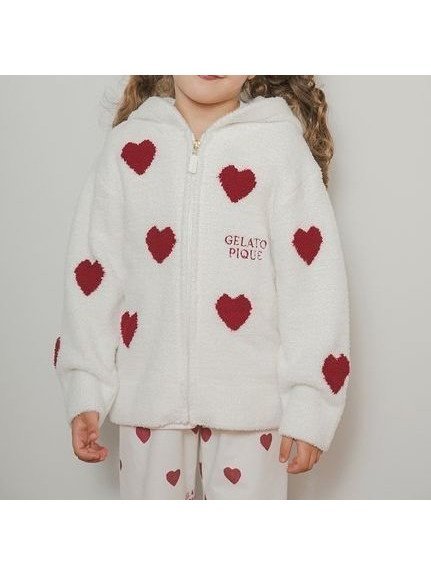 【ジェラート ピケ/gelato pique / KIDS】の【KIDS】エアリーモコハートパーカー インテリア・キッズ・メンズ・レディースファッション・服の通販 founy(ファニー) https://founy.com/ ファッション Fashion キッズファッション Fashion for Kids おすすめ Recommended / Our Picks ポンチョ Poncho, Cape Style ワンポイント One Point, Statement Accent |ID: prp329100004617261 ipo3291000000033849880