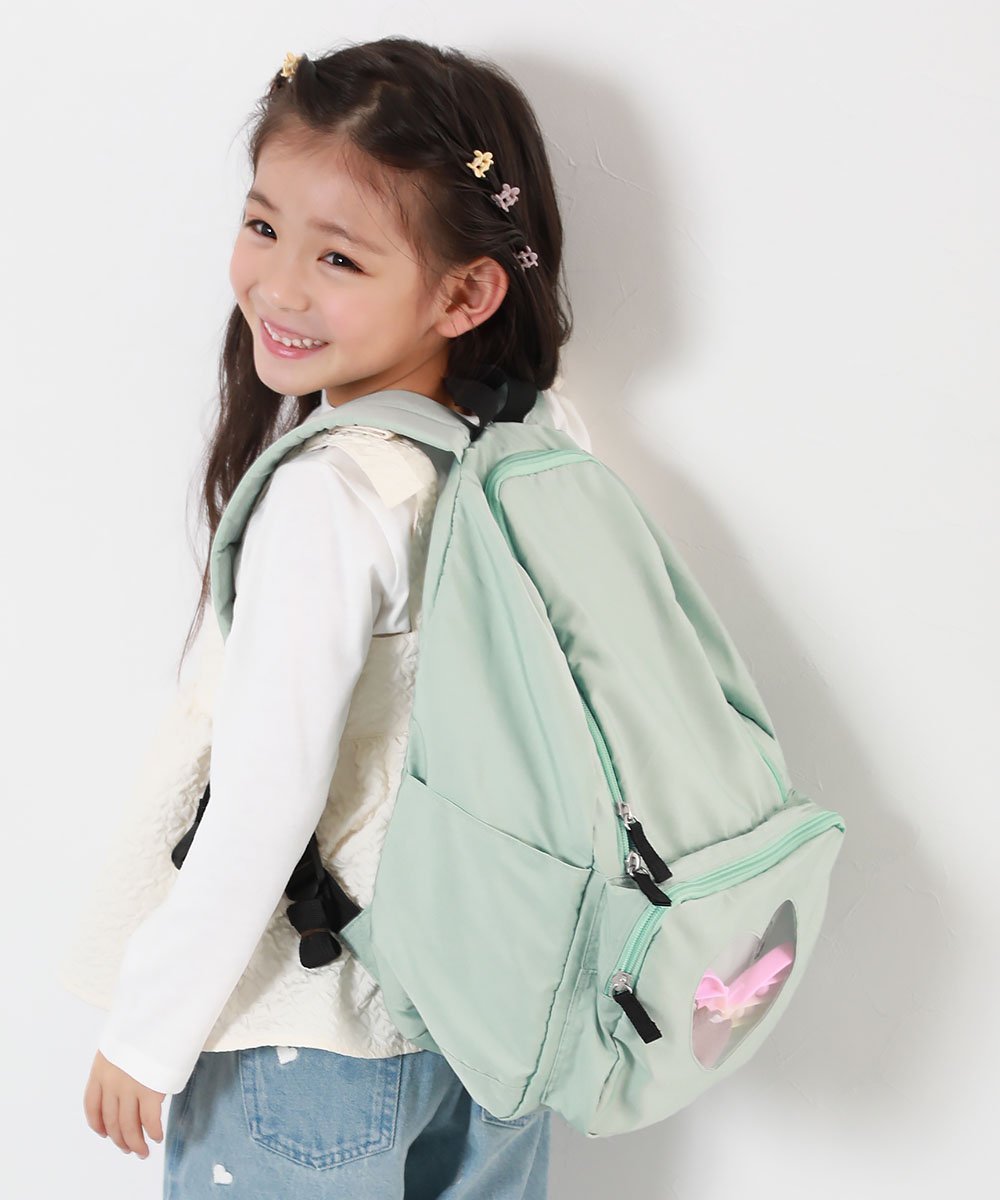 【デビロック/devirock / KIDS】のミラー クリアポケット ガールズリュック リュックサック バッグ 25SS インテリア・キッズ・メンズ・レディースファッション・服の通販 founy(ファニー) 　ファッション　Fashion　キッズファッション　Fashion for Kids　2025年　2025　2025春夏・S/S　Spring/Summer 2025 SS25　キャラクター　Character, Licensed Characters　ポケット　Pocket, Pocket Detail　007-グリーン|ID: prp329100004617292 ipo3291000000033462308
