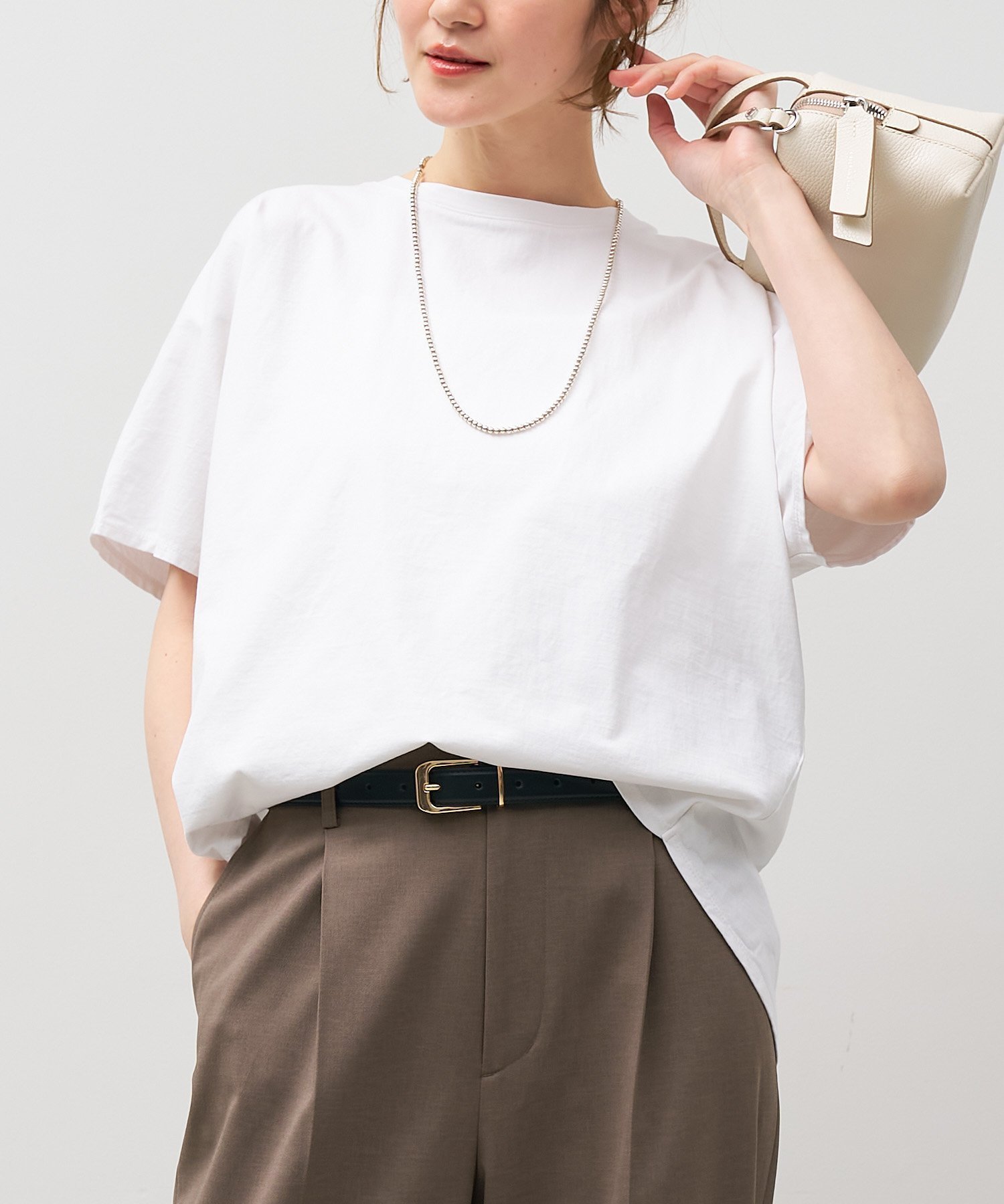 【マイカ ディール/MICA & DEAL】のルーズドルマンスリーブT-shirt インテリア・キッズ・メンズ・レディースファッション・服の通販 founy(ファニー) 　ファッション　Fashion　レディースファッション　Fashion for Women　トップス・カットソー　Cut & Sew Tops　シャツ・ブラウス・オフィスカジュアル　Elegant Blouses & Button-Ups　ロングTシャツ・Tシャツ　Longline T-Shirts & Tees　アクセサリー　Fashion Accessories　スラックス　Slacks, Dress Pants　ネックレス　Necklace, Pendant Necklace　ラウンド　Round, Round Neck　ワイド　Wide, Wide Fit　人気　Popular, Best Seller　秋　Autumn　羽織　Haori, Light Jacket　WHITE|ID: prp329100004617334 ipo3291000000033390086
