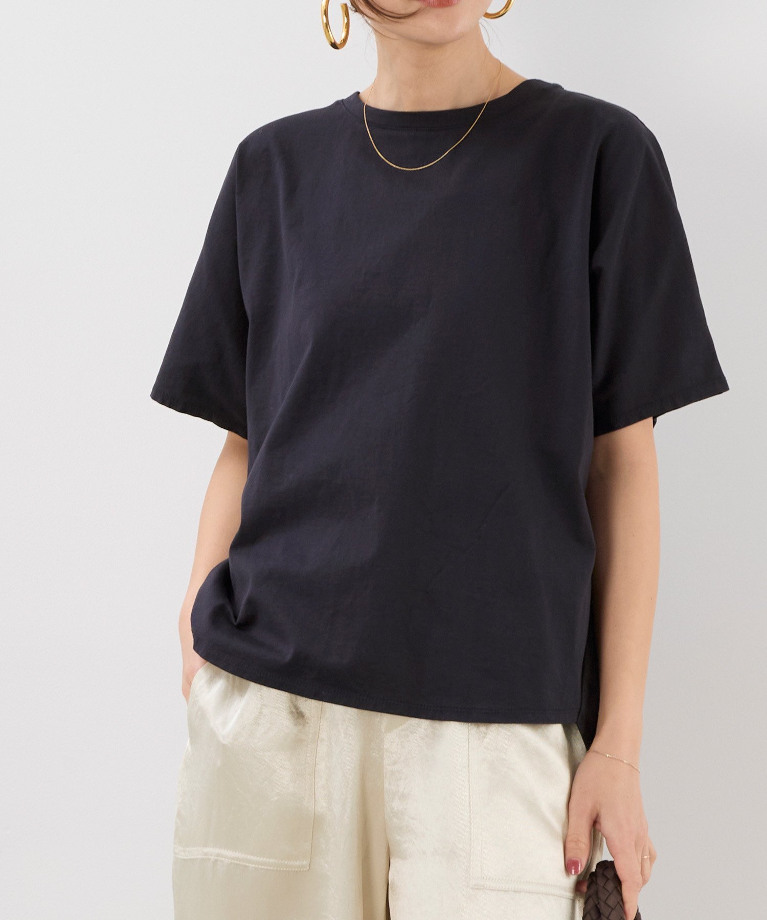 【マイカ ディール/MICA & DEAL】のルーズドルマンスリーブT-shirt インテリア・キッズ・メンズ・レディースファッション・服の通販 founy(ファニー) 　ファッション　Fashion　レディースファッション　Fashion for Women　トップス・カットソー　Cut & Sew Tops　シャツ・ブラウス・オフィスカジュアル　Elegant Blouses & Button-Ups　ロングTシャツ・Tシャツ　Longline T-Shirts & Tees　アクセサリー　Fashion Accessories　スラックス　Slacks, Dress Pants　ネックレス　Necklace, Pendant Necklace　ラウンド　Round, Round Neck　ワイド　Wide, Wide Fit　人気　Popular, Best Seller　秋　Autumn　羽織　Haori, Light Jacket　D/NAVY|ID: prp329100004617334 ipo3291000000033390088