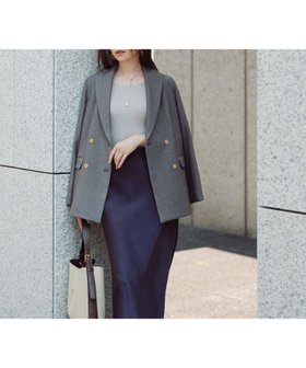 【ナチュラル ビューティー ベーシック/NATURAL BEAUTY BASIC】のダブルブレストボクシージャケット 人気、トレンドファッション・服の通販 founy(ファニー) ファッション Fashion レディースファッション Fashion for Women アウター Coat / Outerwear Collection レディースジャケット・軽アウター Jackets おすすめ Recommended / Our Picks ストライプ Stripe, Striped Pattern トレンド Trend, Trending Now フロント Front, Front Design メランジ Melange, Mixed Yarn 無地 Plain, Solid Color |ID:prp329100004617343