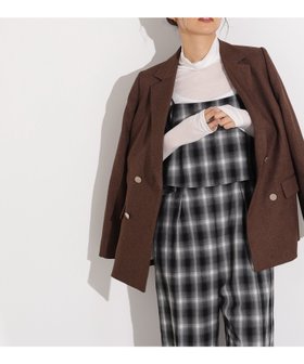 【エヌ ナチュラルビューティーベーシック/N.Natural Beauty basic】のダブルブレストテーラードジャケット 人気、トレンドファッション・服の通販 founy(ファニー) ファッション Fashion レディースファッション Fashion for Women アウター Coat / Outerwear Collection レディースジャケット・軽アウター Jackets テーラードジャケット / 通勤・きれいめスタイル Tailored Jackets & Blazers おすすめ Recommended / Our Picks ストライプ Stripe, Striped Pattern チェック Check, Plaid, Tartan トレンド Trend, Trending Now フロント Front, Front Design メランジ Melange, Mixed Yarn 無地 Plain, Solid Color |ID:prp329100004617346
