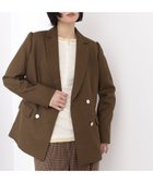 【エヌ ナチュラルビューティーベーシック/N.Natural Beauty basic】のダブルブレストテーラードジャケット 人気、トレンドファッション・服の通販 founy(ファニー) ファッション Fashion レディースファッション Fashion for Women アウター Coat / Outerwear Collection レディースジャケット・軽アウター Jackets テーラードジャケット / 通勤・きれいめスタイル Tailored Jackets & Blazers おすすめ Recommended / Our Picks ストライプ Stripe, Striped Pattern チェック Check, Plaid, Tartan トレンド Trend, Trending Now フロント Front, Front Design メランジ Melange, Mixed Yarn 無地 Plain, Solid Color thumbnail カーキ|ID: prp329100004617346 ipo3291000000034007334
