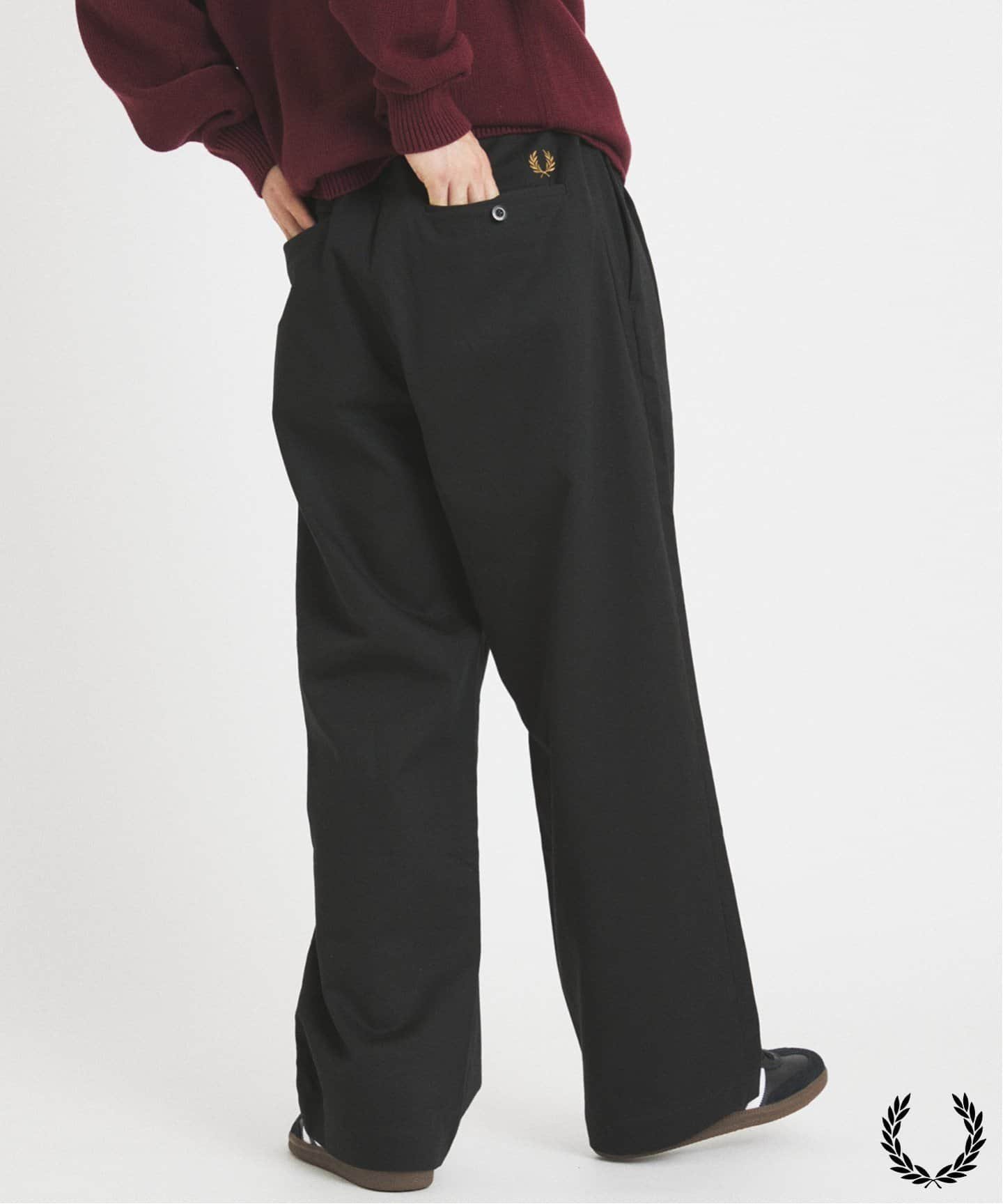 【ジャーナルスタンダード/JOURNAL STANDARD / MEN】のFRED PERRY / フレッドペリー 別注 テニス トラウザー パンツ インテリア・キッズ・メンズ・レディースファッション・服の通販 founy(ファニー) 　ファッション　Fashion　メンズファッション　Fashion for Men　ボトムス　Bottoms　シンプル　Simple, Minimal　スラックス　Slacks, Dress Pants　センター　Center, Center Line　バランス　Balance, Style Balance　フィット　Fit, Slim Fit　フォーマル　Formal, Dressy　ベスト　Vest, Waistcoat　別注　Limited Edition, Custom Order　リラックス　Relax, Relaxed Fit　ブラック A|ID: prp329100004617404 ipo3291000000033187274