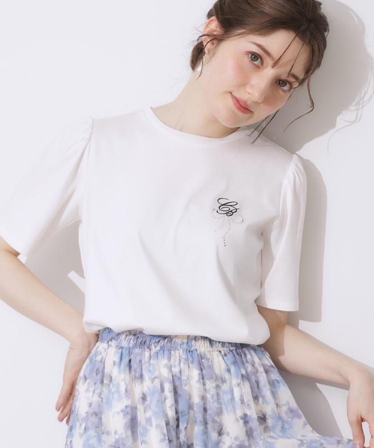 【クチュール ブローチ/Couture Brooch】の【接触冷感・UV・マシンウォッシャブル】60CBロゴT インテリア・キッズ・メンズ・レディースファッション・服の通販 founy(ファニー) 　ファッション　Fashion　レディースファッション　Fashion for Women　おすすめ　Recommended / Our Picks　ギャザー　Gathered, Ruffled　シルケット　Silket, Silky Cotton　シンプル　Simple, Minimal　フィット　Fit, Slim Fit　リボン　Ribbon, Bow　ワンポイント　One Point, Statement Accent　夏　Summer　オフホワイト|ID: prp329100004617453 ipo3291000000033516879