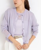 【ノーリーズ/NOLLEY'S】の《手洗い可能》《アンサンブル対応》シアーラメ天竺長袖クルーネックカーディガン ラベンダー|ID: prp329100004617490 ipo3291000000033560765