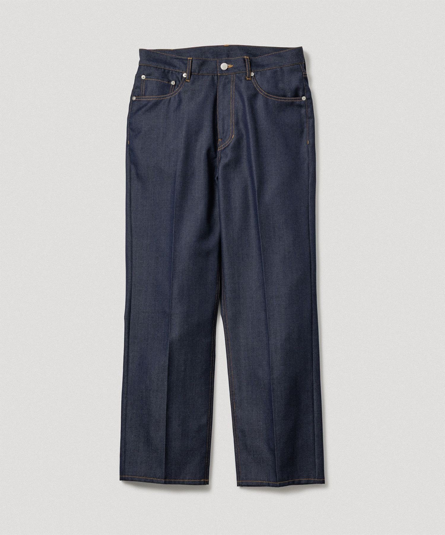 【アダムエロペ /ADAM ET ROPE' / MEN】の【NIKKE】ストレート デニム スラックス / ADAM ET ROPE JEANS -IMAG- インテリア・キッズ・メンズ・レディースファッション・服の通販 founy(ファニー) 　ファッション　Fashion　メンズファッション　Fashion for Men　クッション　Cushion, Throw Pillow　ストレート　Straight, Straight Cut　スラックス　Slacks, Dress Pants　デニム　Denim, Jeans Material　定番　Standard, Basic Item　ミックス　Mix, Mixed Style　リラックス　Relax, Relaxed Fit　エレガント 上品　Elegant　ビジネス 仕事 通勤　Business / Work / Commuting　ネイビー(40)|ID: prp329100004617505 ipo3291000000033087457