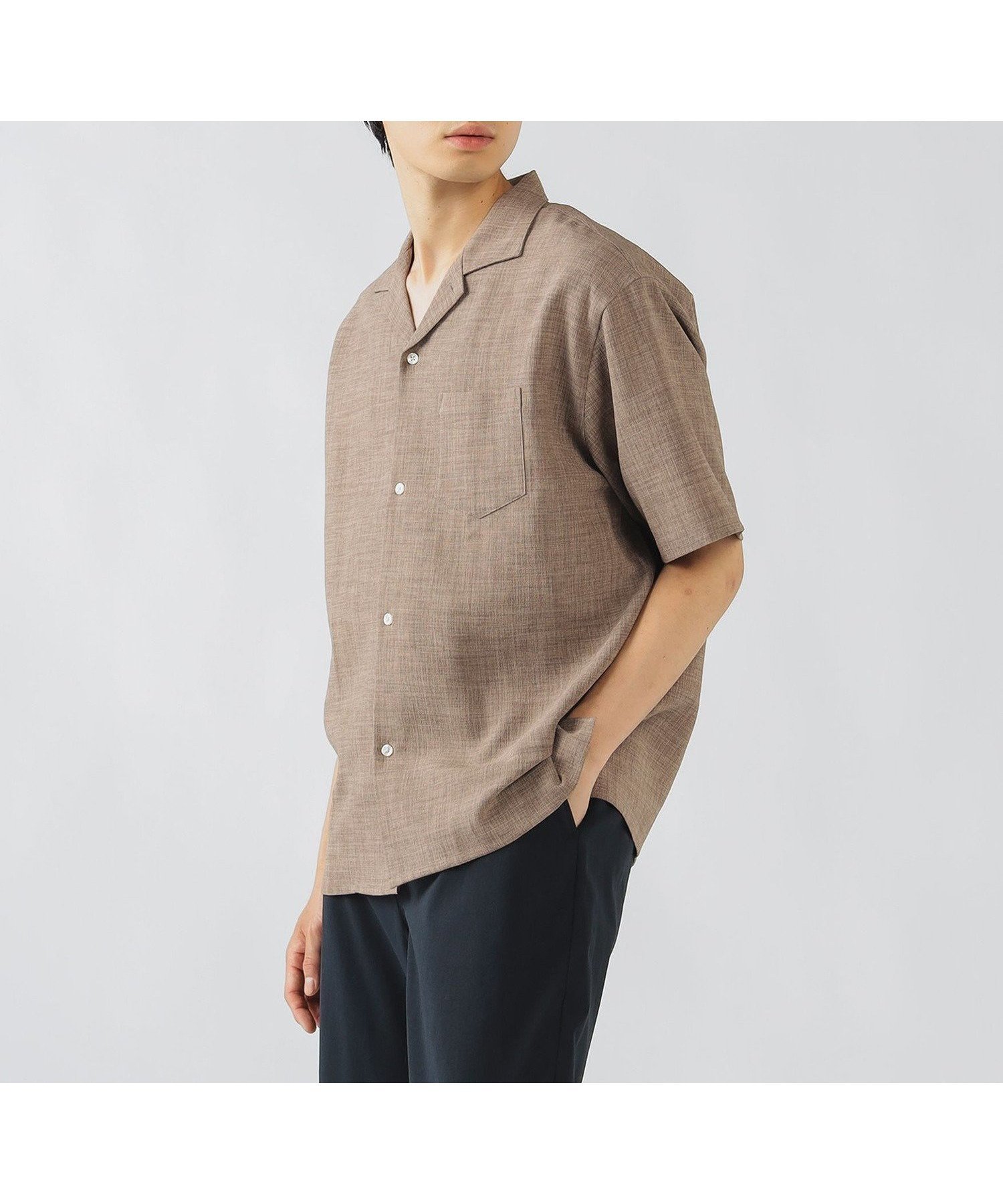 【ビームス ハート/BEAMS HEART / MEN】のポリメランジ オープンカラーシャツ(吸水速乾) インテリア・キッズ・メンズ・レディースファッション・服の通販 founy(ファニー) 　ファッション　Fashion　メンズファッション　Fashion for Men　春　Spring　吸水　Absorbent, Quick-Dry　軽量　Lightweight, Ultra Light　サンダル　Sandals, Summer Shoes　ショート　Short, Short Length　シンプル　Simple, Minimal　スラックス　Slacks, Dress Pants　フィット　Fit, Slim Fit　フレア　Flare, Flared　ボックス　Boxy, Box Shape　リゾート　Resort, Vacation Style　リラックス　Relax, Relaxed Fit　S/S・春夏　SS, Spring/Summer, Warm Season　おすすめ　Recommended / Our Picks　夏　Summer　旅行　Travel　MOCHA|ID: prp329100004617541 ipo3291000000033088350