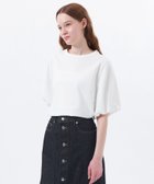 【マッキントッシュ フィロソフィー/MACKINTOSH PHILOSOPHY】のバルーンスリーブコンビカットソー 人気、トレンドファッション・服の通販 founy(ファニー) ファッション Fashion レディースファッション Fashion for Women トップス・カットソー Cut & Sew Tops カットソー・ベーシックTシャツ Cut-and-Sewn Tops / Stretch Tees & Basics おすすめ Recommended / Our Picks カットソー Cut and Sewn Top スリーブ Sleeve, Long Sleeve / Short Sleeve バルーン Balloon, Balloon Silhouette 夏 Summer 春 Spring 秋 Autumn thumbnail オフホワイト|ID: prp329100004617792 ipo3291000000033094619