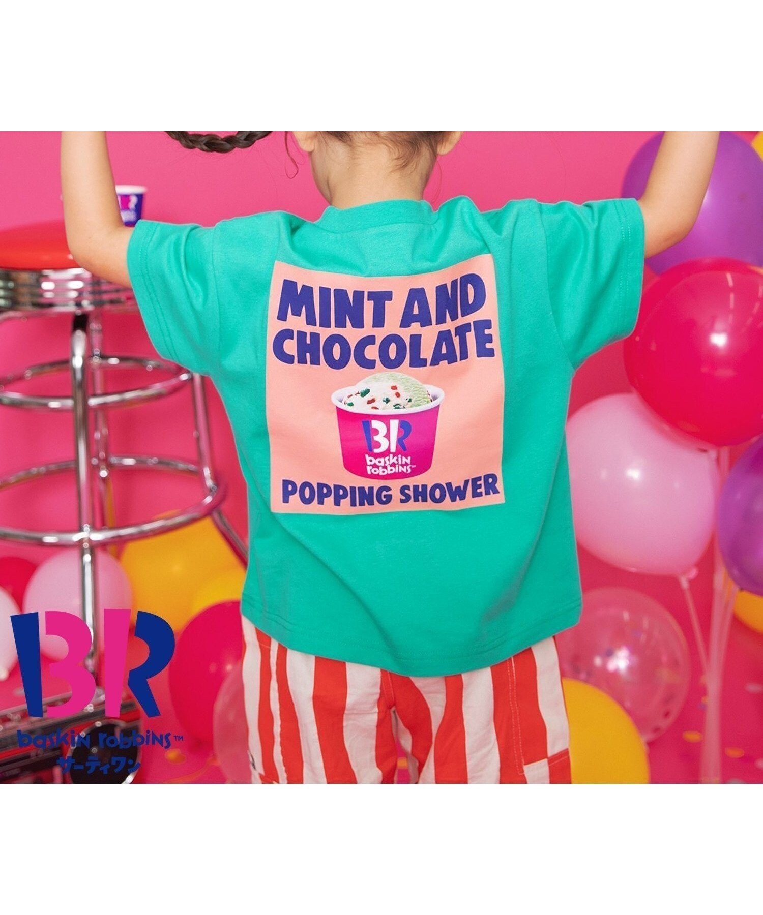 【エフオー オンラインストア/F.O.Online Store / KIDS】の【リンク】サーティワン バックプリントTシャツ インテリア・キッズ・メンズ・レディースファッション・服の通販 founy(ファニー) 　ファッション　Fashion　キッズファッション　Fashion for Kids　おすすめ　Recommended / Our Picks　カラフル　Colorful Design　プリント　Print, Printed Pattern　人気　Popular, Best Seller　夏　Summer　グリーン|ID: prp329100004617812 ipo3291000000033094888