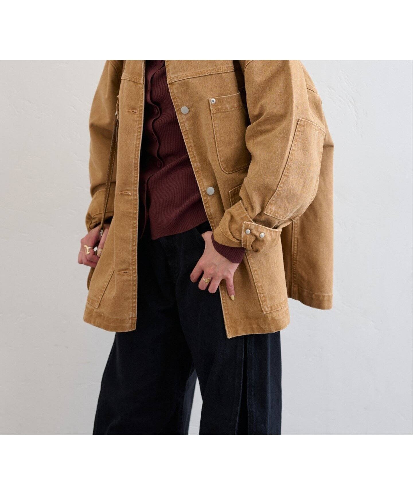 【ユーバイ スピック&スパン/U by Spick&Span】のカバーオールジャケット インテリア・キッズ・メンズ・レディースファッション・服の通販 founy(ファニー) 　ファッション　Fashion　レディースファッション　Fashion for Women　アウター　Coat / Outerwear Collection　レディースジャケット・軽アウター　Jackets　2025年　2025　2025-2026秋冬・A/W　Autumn/Winter 2025–26 AW25–26　おすすめ　Recommended / Our Picks　ジャケット　Jacket, Outerwear　フェミニン　Feminine, Girly　ポケット　Pocket, Pocket Detail　ループ　Loop, Loop Knit　ワーク　Workwear, Utility Style　キャメル|ID: prp329100004617815 ipo3291000000033094991