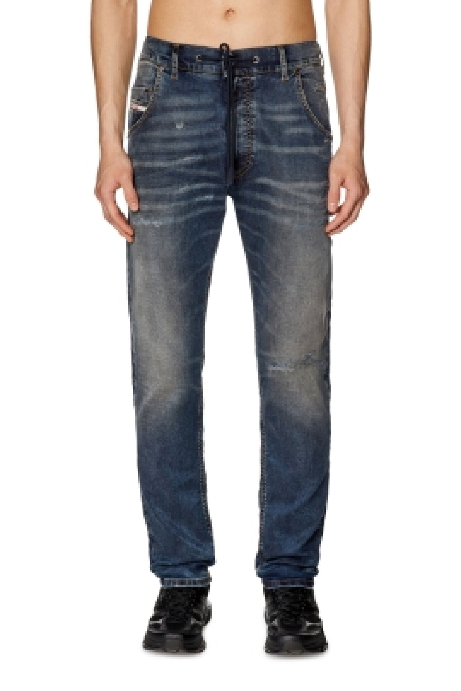 【ディーゼル/DIESEL / MEN】のメンズ デニムパンツ ジョグジーンズ テーパード レギュラーフィット 人気、トレンドファッション・服の通販 founy(ファニー) 　ファッション　Fashion　メンズファッション　Fashion for Men　ボトムス　Bottoms　デニムパンツ・ジーンズ　Denim Pants　ダメージ　Distressed, Destroyed　テーパード　Tapered, Tapered Pants　デニム　Denim, Jeans Material　フィット　Fit, Slim Fit　メンズ　Men's, Menswear　レギュラー　Regular, Standard Fit　人気　Popular, Best Seller　夏　Summer　 other-1|ID: prp329100004617886 ipo3291000000033096225