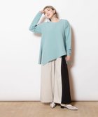 【オズモーシス/OSMOSIS】のアシンメトリーヘムTシャツ 人気、トレンドファッション・服の通販 founy(ファニー) ファッション Fashion レディースファッション Fashion for Women トップス・カットソー Cut & Sew Tops シャツ・ブラウス・オフィスカジュアル Elegant Blouses & Button-Ups ロングTシャツ・Tシャツ Longline T-Shirts & Tees カットソー Cut and Sewn Top フレア Flare, Flared 夏 Summer 定番 Standard, Basic Item S/S・春夏 SS, Spring/Summer, Warm Season thumbnail MINT GREEN|ID: prp329100004617917 ipo3291000000033834337
