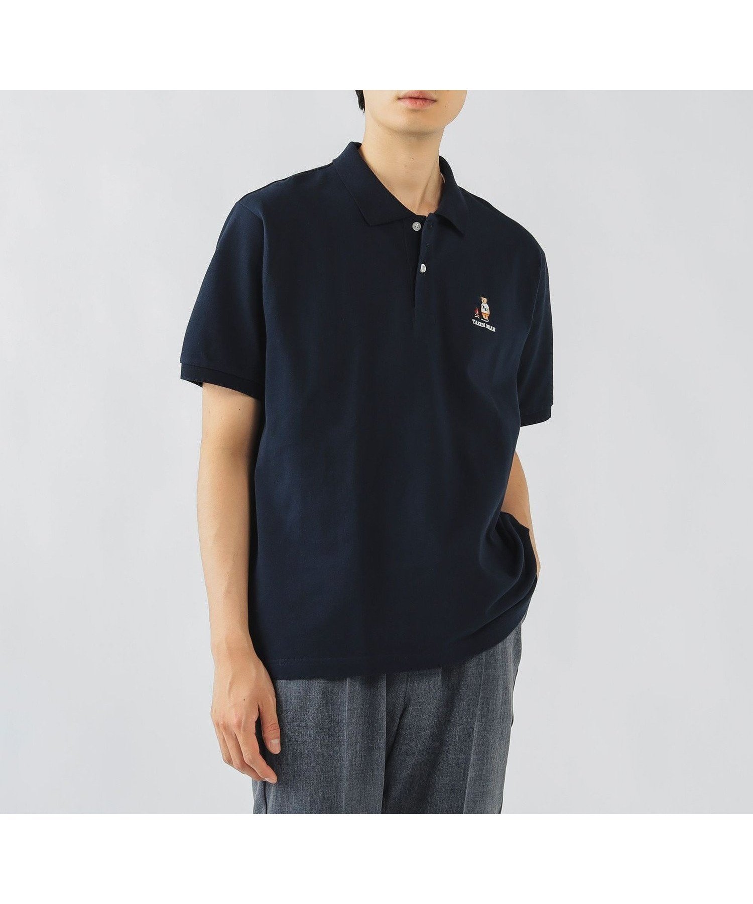 【ビームス ハート/BEAMS HEART / MEN】のサーフベアー ポロシャツ インテリア・キッズ・メンズ・レディースファッション・服の通販 founy(ファニー) 　ファッション　Fashion　メンズファッション　Fashion for Men　サンダル　Sandals, Summer Shoes　スラックス　Slacks, Dress Pants　デニム　Denim, Jeans Material　フィット　Fit, Slim Fit　ベーシック　Basic, Essential　ポロシャツ　Polo Shirt, Collared Tee　レギュラー　Regular, Standard Fit　人気　Popular, Best Seller　夏　Summer　定番　Standard, Basic Item　鹿の子　Piqué, Kanoko Fabric　NAVY|ID: prp329100004617967 ipo3291000000033097245