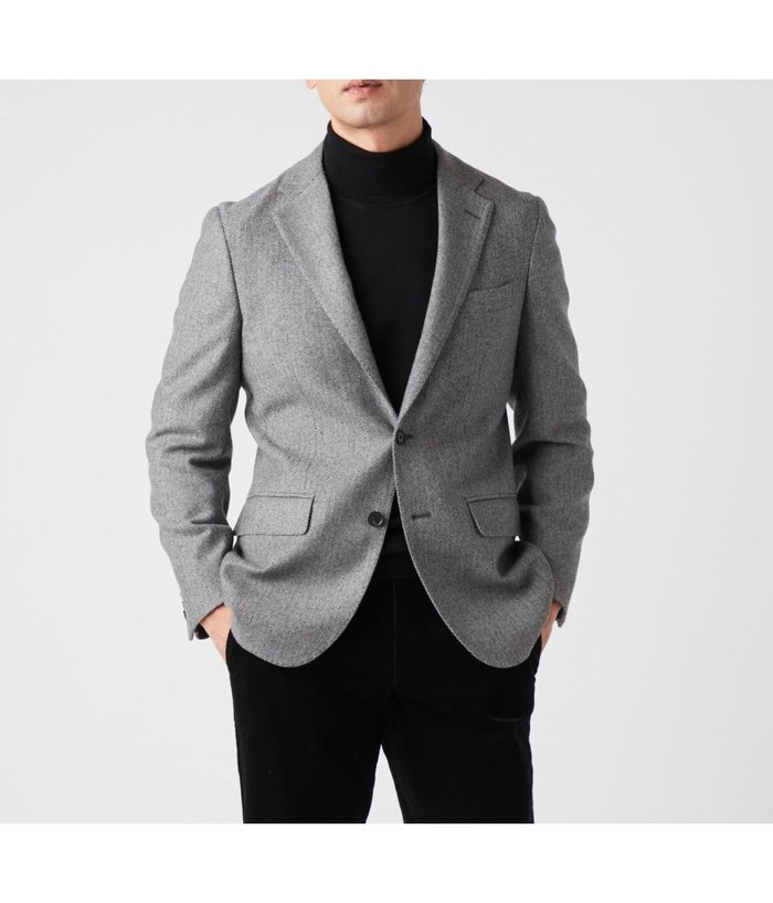 【ニューヨーカー/NEWYORKER / MEN】のラムウール ヘリンボーン ジャケット インテリア・キッズ・メンズ・レディースファッション・服の通販 founy(ファニー) https://founy.com/ ファッション Fashion メンズファッション Fashion for Men 春 Spring クラシカル Classical, Vintage-Inspired 軽量 Lightweight, Ultra Light シェイプ Shape, Slim Fit ジャケット Jacket, Outerwear タートルネック Turtleneck, High Neck トレンド Trend, Trending Now フロント Front, Front Design A/W・秋冬 Autumn/Winter S/S・春夏 SS, Spring/Summer, Warm Season 夏 Summer ビジネス 仕事 通勤 Business / Work / Commuting |ID: prp329100004617969 ipo3291000000033097286