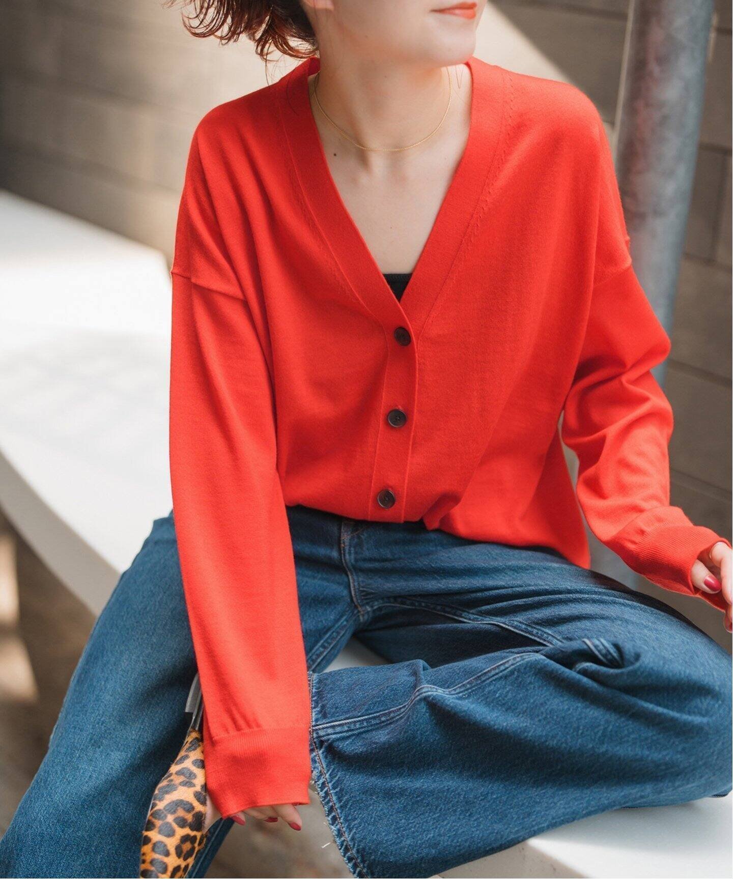 【スピック&スパン/Spick & Span】の《追加 》18Gカーディガン インテリア・キッズ・メンズ・レディースファッション・服の通販 founy(ファニー) 　ファッション　Fashion　レディースファッション　Fashion for Women　トップス・カットソー　Cut & Sew Tops　カーディガン・羽織り　Layered Style Cardigans　カーディガン　Cardigan, Knitwear　人気　Popular, Best Seller　再入荷　Restock / Back in Stock　秋　Autumn　レッド|ID: prp329100004617986 ipo3291000000033550704