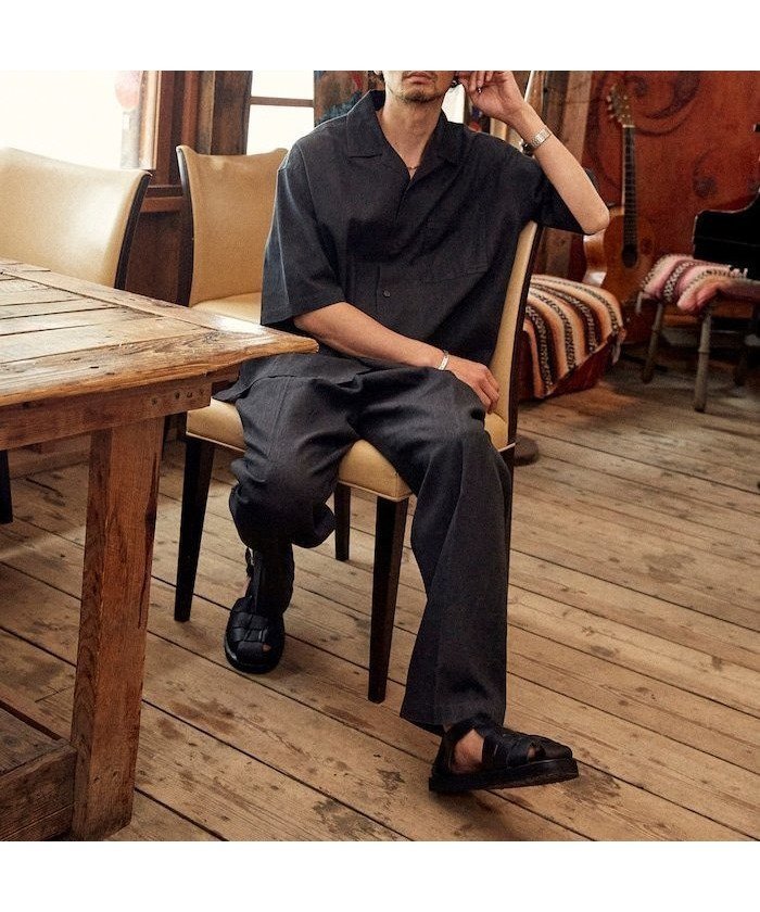 【その他のブランド/Other】のLINEN COTTON EASY SLACKS 25SS インテリア・キッズ・メンズ・レディースファッション・服の通販 founy(ファニー) 　ファッション　Fashion　メンズファッション　Fashion for Men　シューズ　Shoes, Footwear　シンプル　Simple, Minimal　スニーカー　Sneakers, Trainers　スピンドル　Spindle, Drawcord　スラックス　Slacks, Dress Pants　セットアップ　Set-Up, Coordinated Outfit　センター　Center, Center Line　フォーマル　Formal, Dressy　ベーシック　Basic, Essential　リネン　Linen, Linen Fabric　S/S・春夏　SS, Spring/Summer, Warm Season　おすすめ　Recommended / Our Picks　夏　Summer　エレガント 上品　Elegant　2025年　2025　2025春夏・S/S　Spring/Summer 2025 SS25　チャコールグレー|ID: prp329100004617999 ipo3291000000033097510