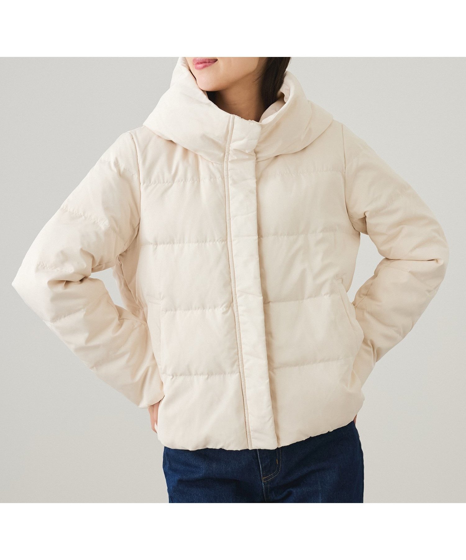【ジャイロ/JAYRO】のピーチスキンダウンジャケット(フード) インテリア・キッズ・メンズ・レディースファッション・服の通販 founy(ファニー) 　ファッション　Fashion　レディースファッション　Fashion for Women　アウター　Coat / Outerwear Collection　レディースジャケット・軽アウター　Jackets　ホワイト系(11)|ID: prp329100004618061 ipo3291000000033098233