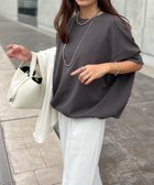 【スタイルドア/STYLEDOOR】のライトダンボールドロストヘムプルオーバー チャコール|ID: prp329100004618407 ipo3291000000033556717