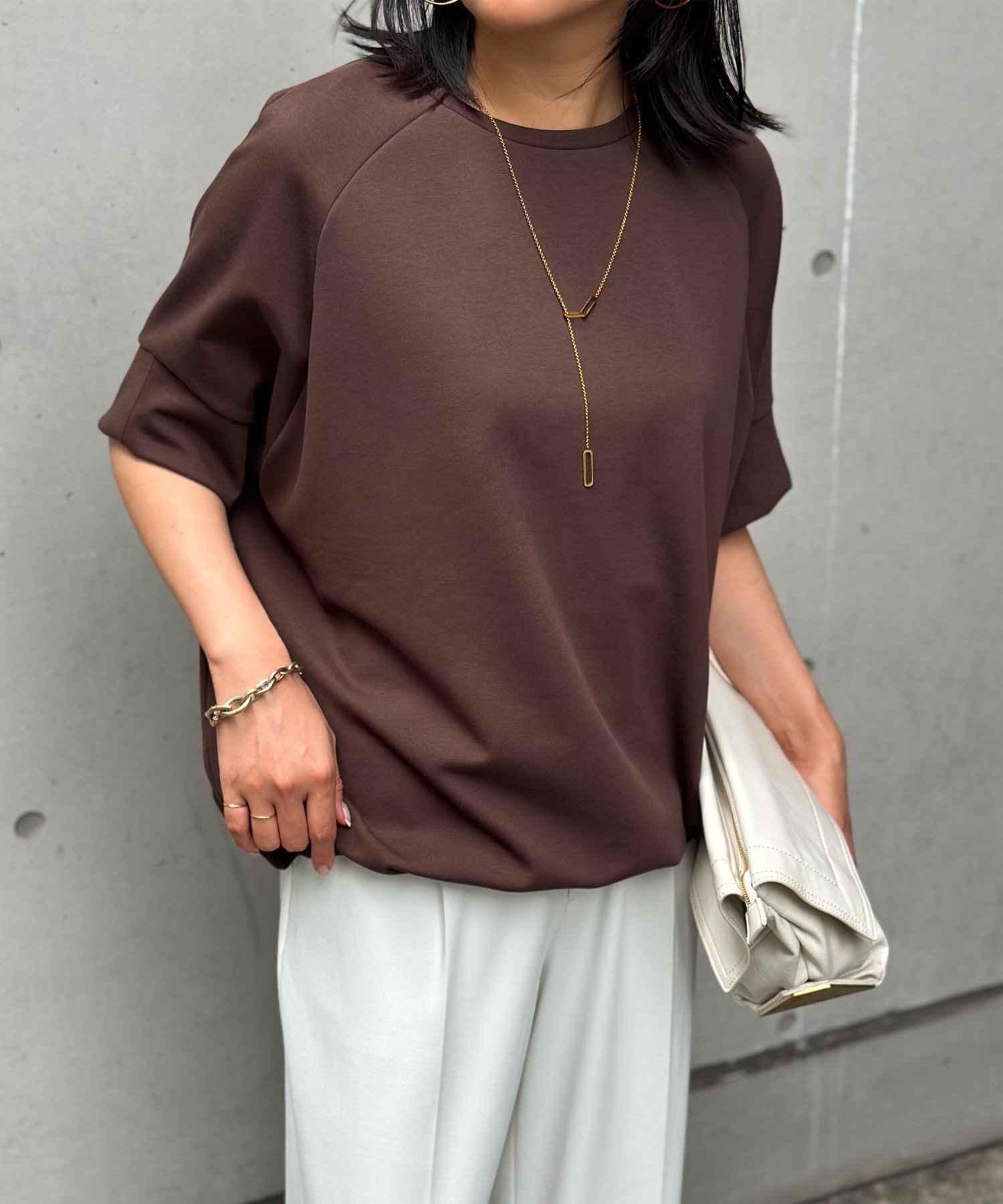 【スタイルドア/STYLEDOOR】のライトダンボールドロストヘムプルオーバー インテリア・キッズ・メンズ・レディースファッション・服の通販 founy(ファニー) 　ファッション　Fashion　レディースファッション　Fashion for Women　トップス・カットソー　Cut & Sew Tops　カジュアルプルオーバー・ニットトップス　Pullovers & Knit Tops / Casual Pullovers　インナー　Innerwear　バルーン　Balloon, Balloon Silhouette　ペンシル　Pencil, Pencil Skirt　リラックス　Relax, Relaxed Fit　ワイド　Wide, Wide Fit　エレガント 上品　Elegant　ブラウン|ID: prp329100004618407 ipo3291000000033556721