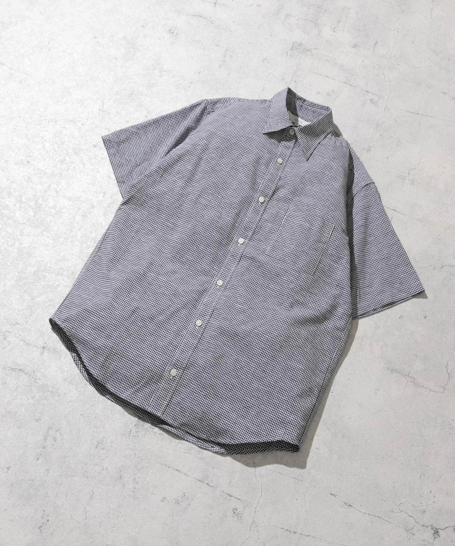 【アーバンリサーチ ロッソ/URBAN RESEARCH ROSSO / MEN】の『防シワ』『XLサイズあり』ハイパフォーマンスリネンレギュラー半袖シャツ インテリア・キッズ・メンズ・レディースファッション・服の通販 founy(ファニー) 　ファッション　Fashion　メンズファッション　Fashion for Men　サングラス　Sunglasses, Shades　サンダル　Sandals, Summer Shoes　シンプル　Simple, Minimal　スニーカー　Sneakers, Trainers　スラックス　Slacks, Dress Pants　デニム　Denim, Jeans Material　パフォーマンス　Performance, Active Function　ベーシック　Basic, Essential　半袖　Short Sleeve, Half Sleeve　リネン　Linen, Linen Fabric　リュック　Backpack, Rucksack　レギュラー　Regular, Standard Fit　ワーク　Workwear, Utility Style　S/S・春夏　SS, Spring/Summer, Warm Season　おすすめ　Recommended / Our Picks　夏　Summer　エレガント 上品　Elegant　ビジネス 仕事 通勤　Business / Work / Commuting　2025年　2025　2025春夏・S/S　Spring/Summer 2025 SS25　BLK CHECK|ID: prp329100004618503 ipo3291000000033180502