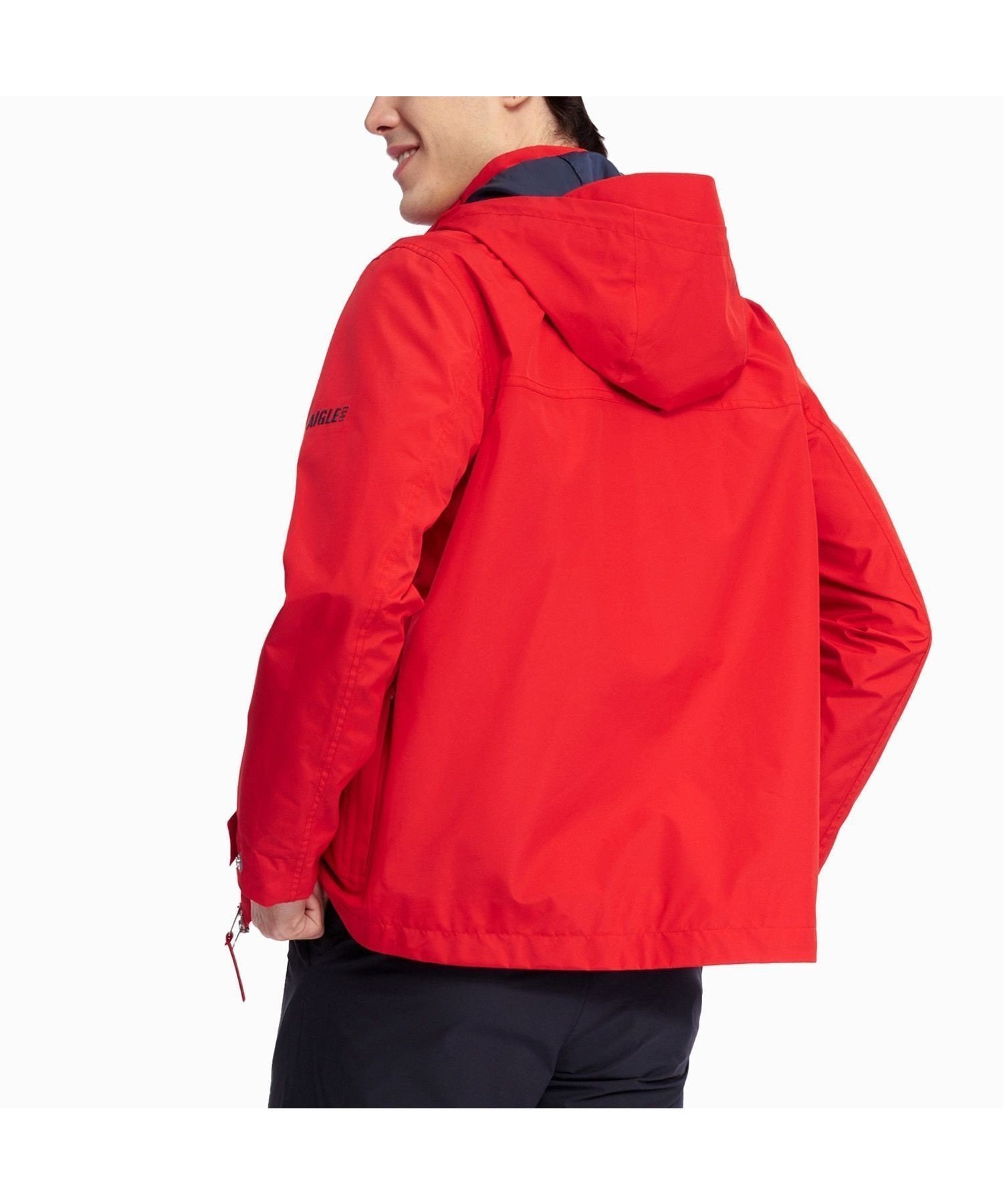 【エーグル/AIGLE / MEN】のGORE-TEX ゴアテックス 防水 防風 透湿 3レイヤーフーデッドジャケット / フード取り外し可 インテリア・キッズ・メンズ・レディースファッション・服の通販 founy(ファニー) 　ファッション　Fashion　メンズファッション　Fashion for Men　ハンド　Hand, Handmade　フロント　Front, Front Design　ポケット　Pocket, Pocket Detail　レッド|ID: prp329100004618533 ipo3291000000033495006